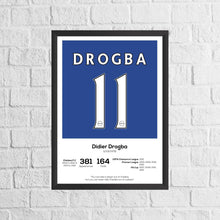 Didier Drogba Legend Stats Football Print 874547504