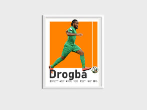 Didier Drogba Poster, Ivorian Soccer Star Wall Art Sport Poster 1598392582