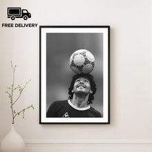 Diego Maradona Print, Football Motivational Poster, Fine Art Photography Wall Art, Sports Fan Gift, Soccer Black and White Print 4443771494