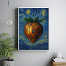 Disco Strawberry Art Print, Disco Ball Strawberry, Pink Red Trendy Poster, Glam Retro 70s Disco, Kitchen Wall Decor, Disco Fruit, Funky Fun