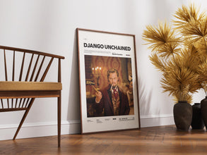 Django Unchained Poster, Leonardo DiCaprio and Christoph Waltz Film Poster, Quentin Tarantino Film Django Unchained Print, Movie Wall Art 4317356930
