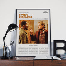 Django Unchained, Quentin Tarantino, Retro Movie Poster, Custom Movie Poster 4421170290