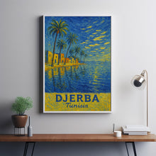 Djerba Travel Print Wall Art, Djerba - Tunisia City Print, Djerba Travel Gift, Djerba City Poster, Van Gogh style Travel Gift, Wall Art