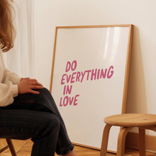 Do Everything In Love Print Minimalist Christian Wall Art (Digital Download) 1860334940
