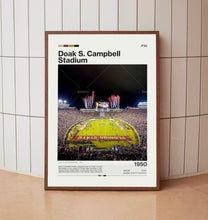 Doak S. Campbell Poster, FSU Seminoles Poster Print, NCAA Stadium Poster, CFB Art,Football Fan Gift