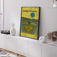 Dodger Stadium Poster, Dodgers Poster, Minimalist, Helvetica, Mid-Century Modern, Baseball Art, Baseball Stadium Poster, LA Dodgers stadium