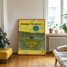 Dodger Stadium Poster, Dodgers Poster, Minimalist, Helvetica, Mid-Century Modern, Baseball Art, Baseball Stadium Poster, LA Dodgers stadium