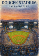 Dodger Stadium Watercolor Poster – Los Angeles Baseball Art Print 4406040565