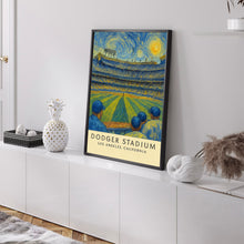 Dodgers MLB  Dodger Stadium  Black and White  Poster