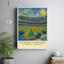 Dodgers MLB  Dodger Stadium  Black and White  Poster