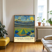 Dodgers MLB  Dodger Stadium  Black and White  Poster