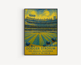 Dodgers MLB  Dodger Stadium  Black and White  Poster (2)