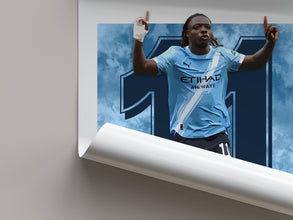 Doku Poster Manchester Football Gift, Modern Sky Blue Poster 4392592408