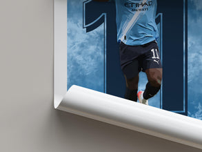 Doku Poster Manchester Football Gift, Modern Sky Blue Poster 4392592408
