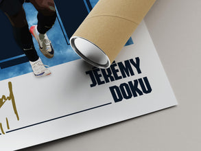Doku Poster Manchester Football Gift, Modern Sky Blue Poster 4392592408