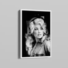 Dolly Parton Retro Canvas Print, Black and White Famous Iconic Country Music Singer Poster, Retro Vintage Photography Canvas 1818990468