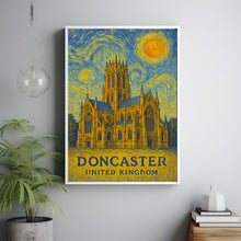 Doncaster Poster Print, Doncaster Travel Poster, Doncaster Van Gogh Style Wall Art, Doncaster, United Kingdom