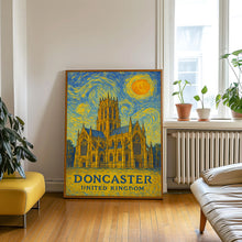 Doncaster Poster Print, Doncaster Travel Poster, Doncaster Van Gogh Style Wall Art, Doncaster, United Kingdom