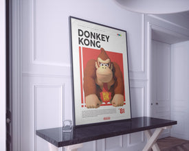 Donkey Kong Poster Classic Arcade Game Illustration (Digital Download) 1838385534