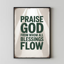 Doxology Christian Wall Art Quote, Praise God from Whom All Blessings Flow