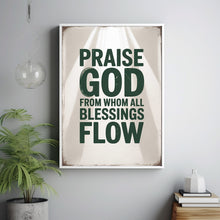 Doxology Christian Wall Art Quote, Praise God from Whom All Blessings Flow