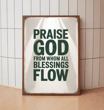 Doxology Christian Wall Art Quote, Praise God from Whom All Blessings Flow