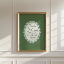 Doxology Print Green Christian Wall Art (Digital Download) 4300188730 4588