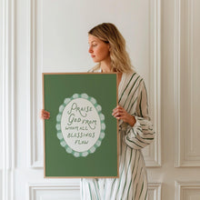Doxology Print Green Christian Wall Art (Digital Download) 4300188730 4588