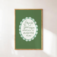 Doxology Print Green Christian Wall Art (Digital Download) 4300188730 4588