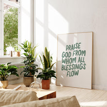 Doxology Print Sage Green Christian Wall Art (Digital Download) 4305543151