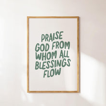 Doxology Print Sage Green Christian Wall Art (Digital Download) 4305543151
