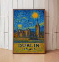 Dublin Poster Print, Dublin Travel Poster, Dublin Van Gogh Style Wall Art, Dublin, Ireland