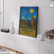 Dublin Poster Print, Dublin Travel Poster, Dublin Van Gogh Style Wall Art, Dublin, Ireland