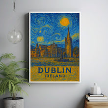 Dublin Poster Print, Dublin Travel Poster, Dublin Van Gogh Style Wall Art, Dublin, Ireland