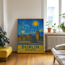 Dublin Poster Print, Dublin Travel Poster, Dublin Van Gogh Style Wall Art, Dublin, Ireland