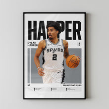 Dylan Harper #2 Poster San Antonio Basketball Wall Art