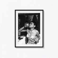 Eartha Kitt Drinking Honey Print, Bar Cart Art Black and White Wall Art, Vintage Print, Photography Prints, Museum Quality Photo Art Print, 1804397452