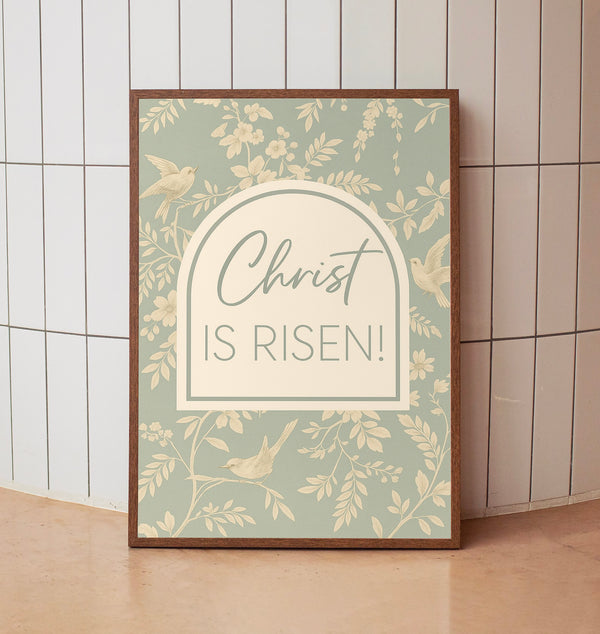 Easter Art, Christ is Risen! Christian Wall Art for Entryway, Dining Room, Kitchen Church Office, Resurrection Art Print or Canvas 2