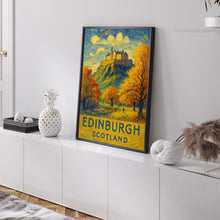 Edinburg Scotland Travel Print, Edinburgh Poster Print, Edinburgh Castle Wall Art, Scotland Edinburgh Wall Decor