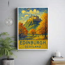 Edinburg Scotland Travel Print, Edinburgh Poster Print, Edinburgh Castle Wall Art, Scotland Edinburgh Wall Decor