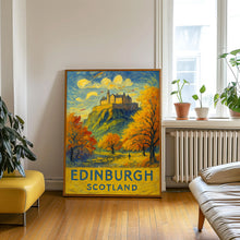 Edinburg Scotland Travel Print, Edinburgh Poster Print, Edinburgh Castle Wall Art, Scotland Edinburgh Wall Decor