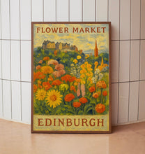 Edinburgh Flower Market Poster, Wall Decor, United Kingdom Floral Illustration, Botanical Gallery Wall Art, Gift For Friend, Travel Poster