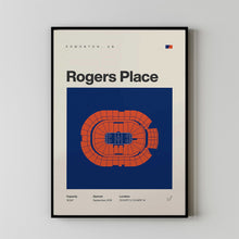 Edmonton Hockey Poster, Rogers Place Stadium Print, Mid Century Modern Hockey Poster, S-26VLNQ