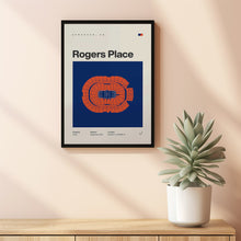 Edmonton Hockey Poster, Rogers Place Stadium Print, Mid Century Modern Hockey Poster, S-26VLNQ