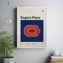 Edmonton Hockey Poster, Rogers Place Stadium Print, Mid Century Modern Hockey Poster, S-26VLNQ