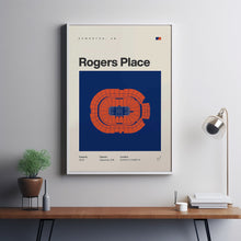 Edmonton Hockey Poster, Rogers Place Stadium Print, Mid Century Modern Hockey Poster, S-26VLNQ