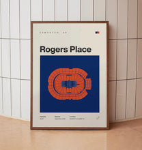 Edmonton Hockey Poster, Rogers Place Stadium Print, Mid Century Modern Hockey Poster, S-26VLNQ