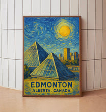 Edmonton Poster Print, Edmonton Travel Poster, Edmonton Van Gogh Style Wall Art, Edmonton, Alberta, Canada