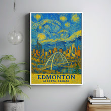 Edmonton Print No 1, Edmonton Photo Poster, Edmonton Travel Wall Art, Edmonton Map Print, Edmonton Van Gogh Style Print, Alberta, Canada