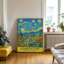 Edmonton Print No 1, Edmonton Photo Poster, Edmonton Travel Wall Art, Edmonton Map Print, Edmonton Van Gogh Style Print, Alberta, Canada